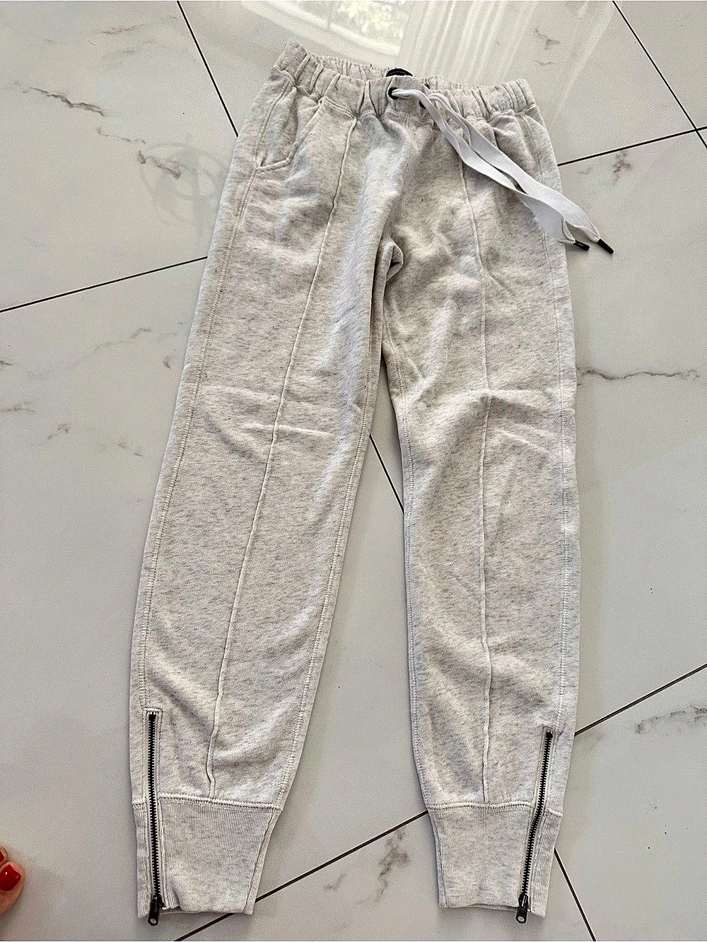 Abercrombie & Fitch Seamed Ankle Zip Joggers beige Joggers size XS